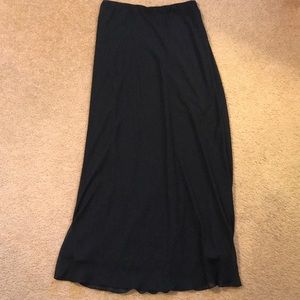 Black floor-length skirt